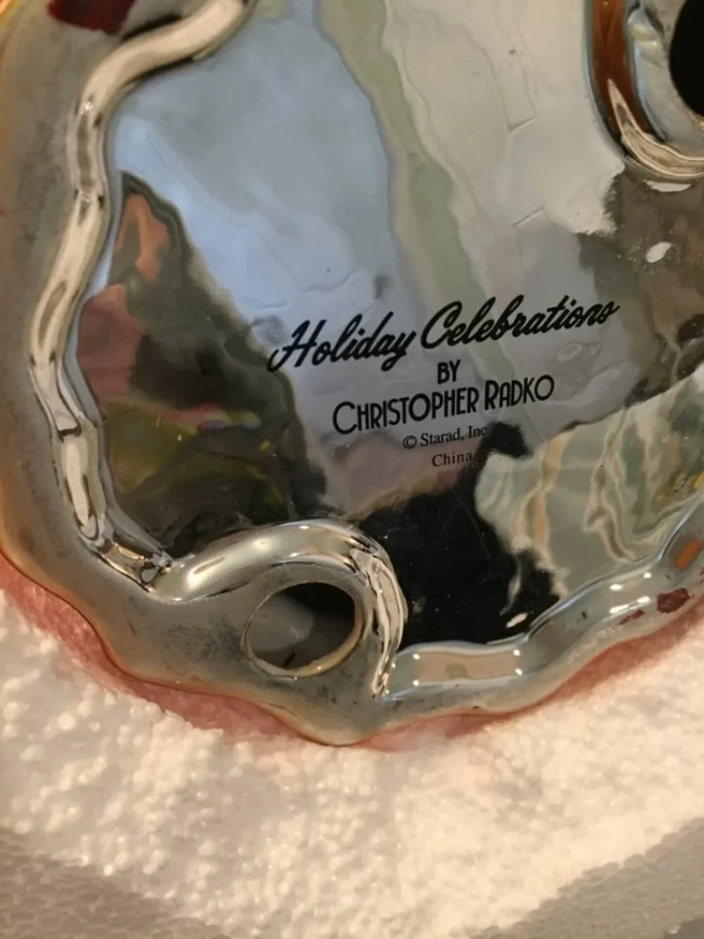 Christopher Radko Halloween Pumpkin Glass Tree NO ORNAMENTS 13